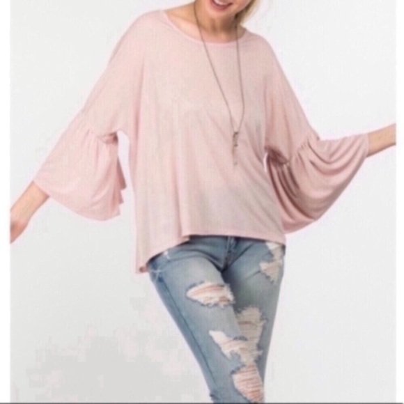 NWT - Blush Ruffle Tee - Picture 2 of 3